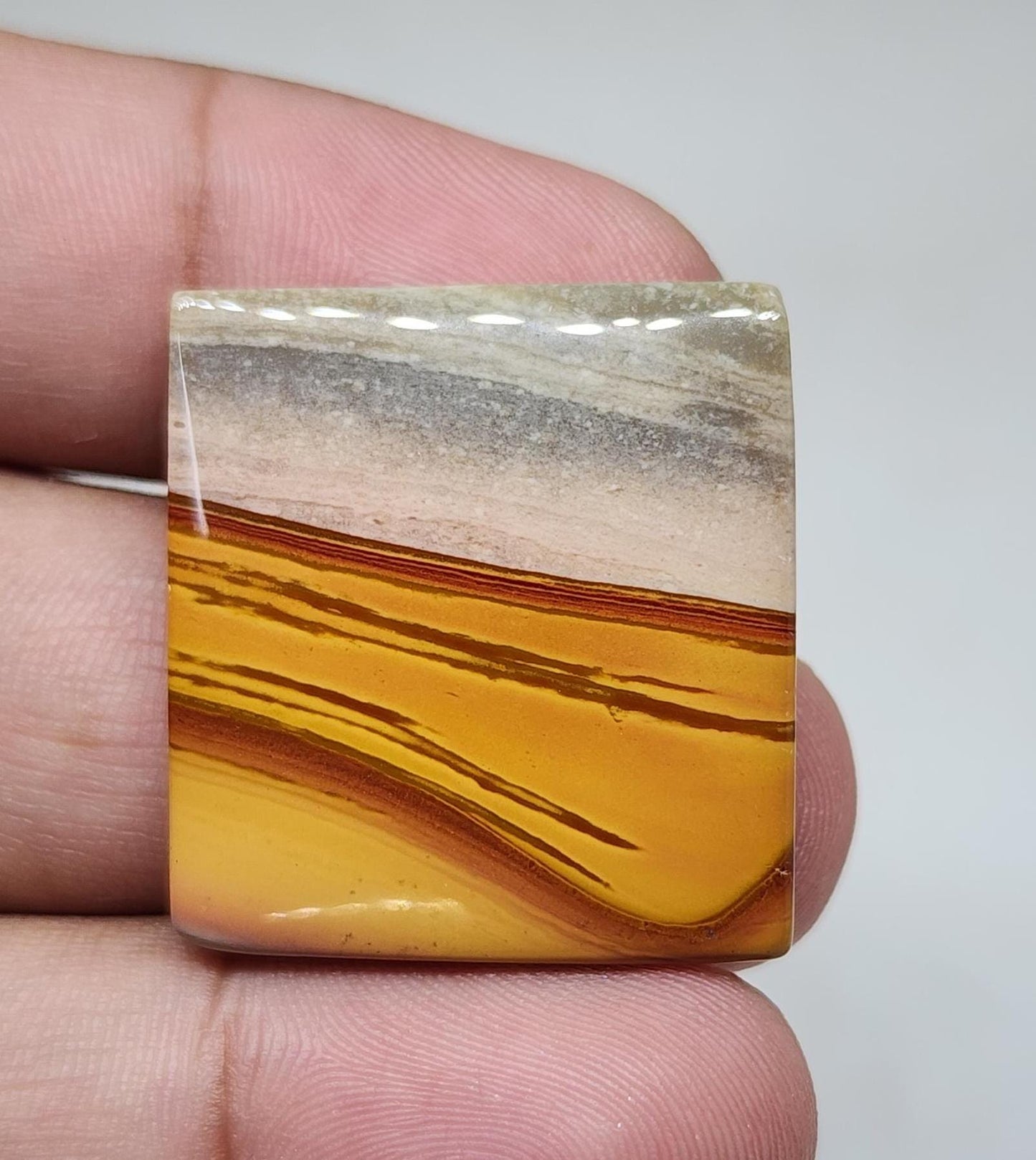 Red Mookaite Jasper Cabochon, Square Gemstone (29 X 26 X 5mm)