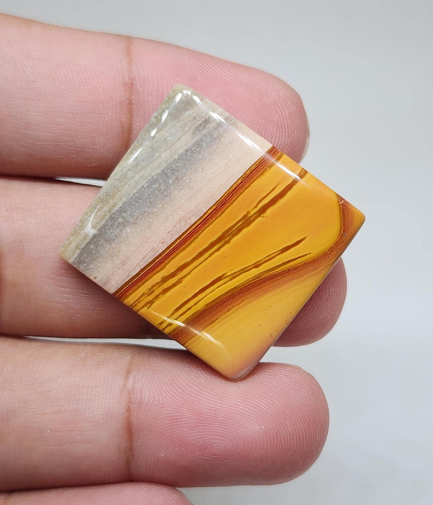 Red Mookaite Jasper Cabochon, Square Gemstone (29 X 26 X 5mm)