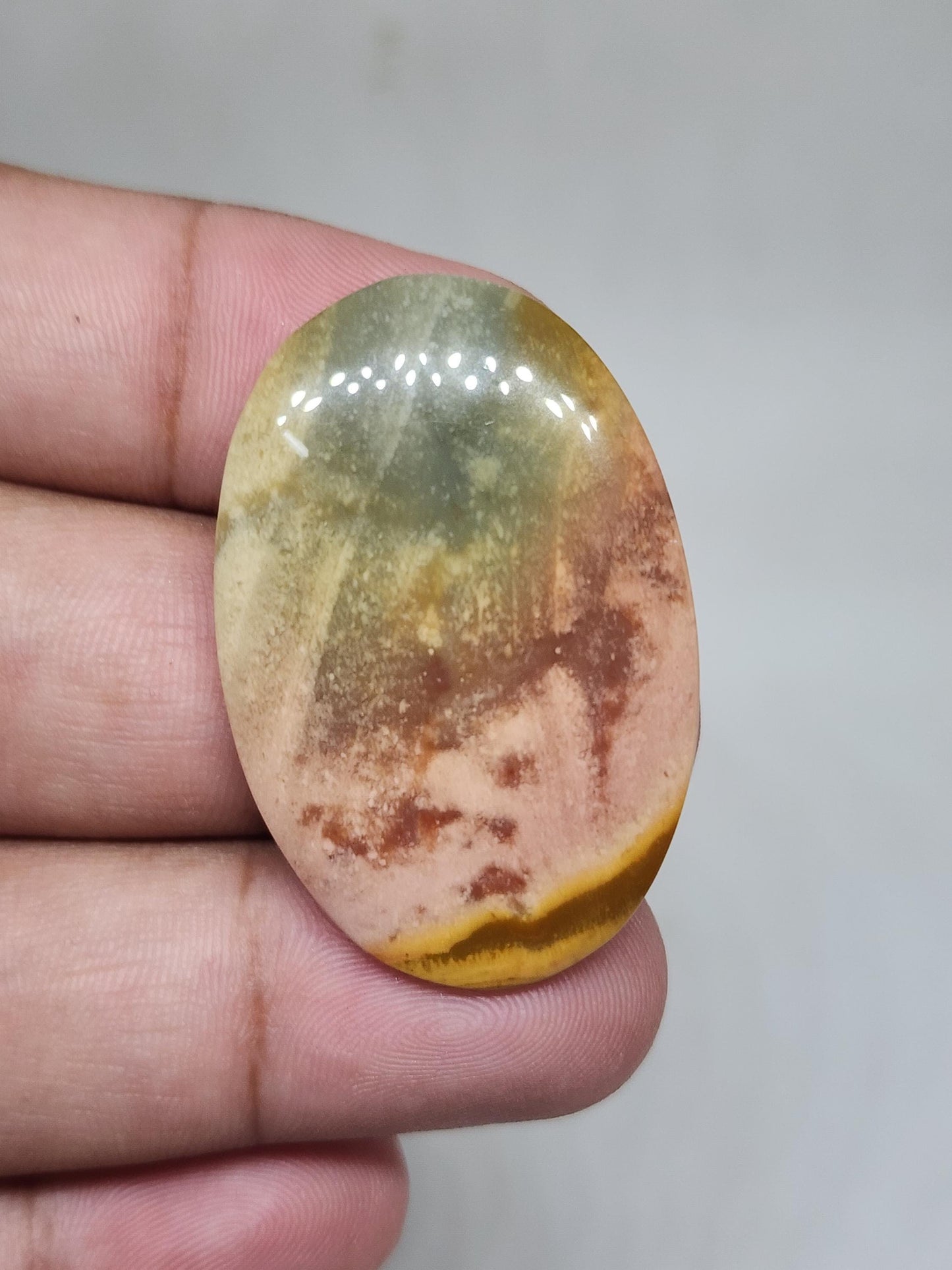Oval Mookaite Jasper Cabochon: AAA Quality Loose Gemstone (40x27x4mm)