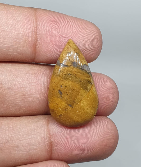 Yellow Jasper Cabochon: Natural Loose Stone for Jewelry