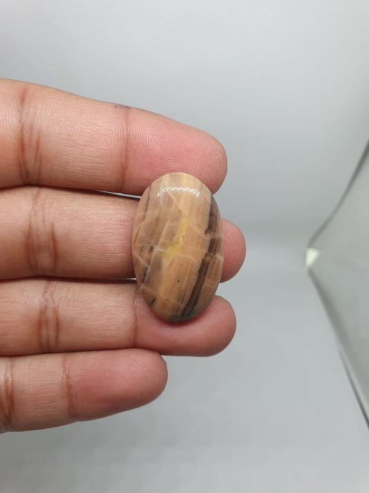 AAA Zebra Jasper Cabochon: Rare Oval Loose Gemstone