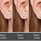 Green CZ Stud Earrings 925 Silver | Round Cut Gemstone Solitaire | Sterling Silver Jewelry Gift