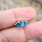 Swiss Blue Topaz Sterling Silver Stud Earrings: December Birthstone, 6MM