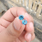 Swiss Blue Topaz Sterling Silver Stud Earrings: December Birthstone, 6MM