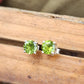 Natural Peridot Stud Earrings 925 Sterling Silver Green Gemstone Jewelry Gift