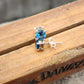 Swiss Blue Topaz Sterling Silver Stud Earrings: December Birthstone, 6MM