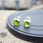 Natural Peridot Stud Earrings 925 Sterling Silver Green Gemstone Jewelry Gift