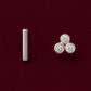 Minimalist Bar & Cluster Stud Earrings | Sterling Silver Dainty Mismatched Jewelry