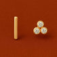 Minimalist Bar & Cluster Stud Earrings | Sterling Silver Dainty Mismatched Jewelry