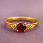 Dainty Garnet Ring: Handmade Sterling Silver 925 January Birthstone