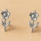 Sterling Silver 925 Flower Stud Earrings: Dainty Floral Jewelry