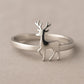 Deer Antler Sterling Silver Ring: Minimalist Nature Jewelry