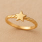 Sterling Silver Star Ring: Twisted Band Dainty Stacking Jewelry