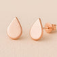 Sterling Silver Raindrop Stud Earrings: Minimalist Teardrop Jewelry