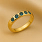 London Blue Topaz Ring | Sterling Silver Flush Set Band | Dainty Modern Unisex Jewelry Gift