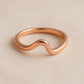 Sterling Silver Wave Ring | Minimalist Curved Band | Modern Unisex Gift Jewelry