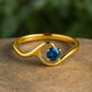 Sterling Silver London Blue Topaz Wave Ring: Modern Ocean Jewelry