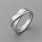Sterling Silver Wave Band Ring – Modern Overlap Shank Minimalist Statement Jewelry