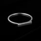 Sterling Silver Bar Ring – Flat Top Minimalist Straight Shank Modern Everyday Jewelry
