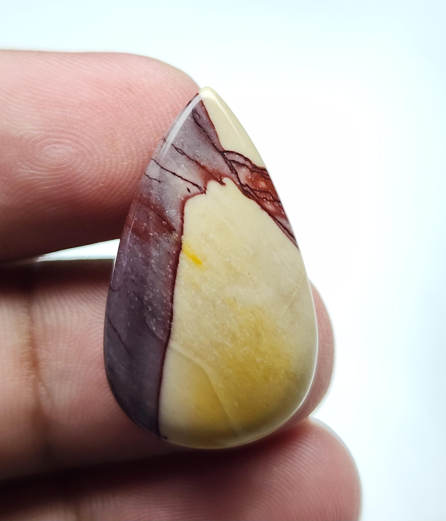 Natural Loose Mookaite Cabochon – Polished Jasper Gem for Wire Wrapping