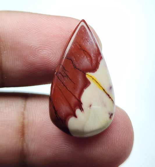 Polished Mookaite Jasper Cabochon – Loose Stone for DIY Jewelry Projects