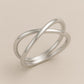 925 Silver Crossover Ring | Minimalist Double Band X Ring | Modern Stacking Jewelry Gift