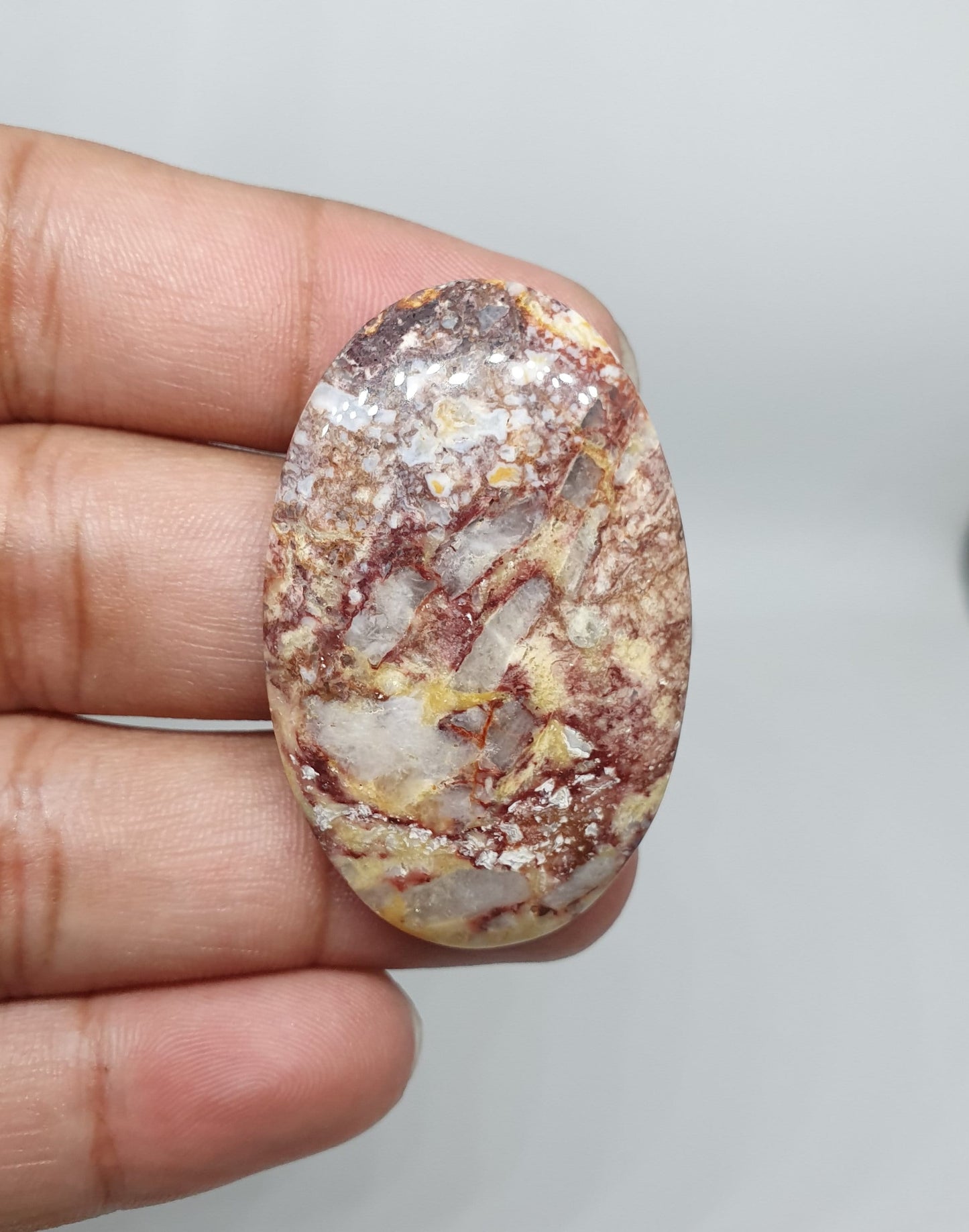 Rare Leopard Skin Jasper Cabochon: AAA Quality Loose Gemstone