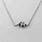 Onyx Wave Pendant Necklace: Sterling Silver Ocean Surf Jewelry