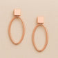 925 Silver Oval Earrings | Minimalist Geometric Drop Hoops | Modern Everyday Statement Jewelry
