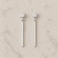 925 Silver Bar Earrings | Minimalist Drop Dangle Studs | Modern Geometric Everyday Jewelry Gift