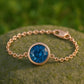 Sterling Silver London Blue Topaz Bracelet: Dainty Solitaire Jewelry