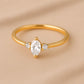 Marquise CZ Ring Silver 925 | Three Stone Dainty Ring | Minimalist Engagement Promise Jewelry