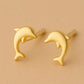 Sterling Silver Dolphin Stud Earrings: Minimalist Sea Life Jewelry