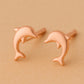 Sterling Silver Dolphin Stud Earrings: Minimalist Sea Life Jewelry