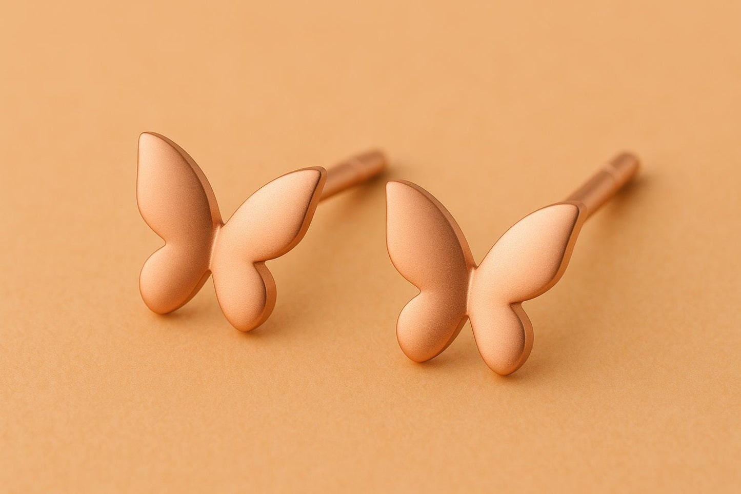 Sterling Silver Butterfly Stud Earrings: Minimalist Insect Jewelry
