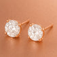 White CZ Stud Earrings 925 Silver | Round Cut Solitaire | Sterling Silver Jewelry Gift
