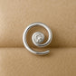 Gold Plated Sterling Silver Spiral CZ Stud Earrings: Modern Swirl Jewelry