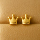 Sterling Silver Crown Stud Earrings: Royal Minimalist Jewelry