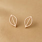 Sterling Silver Leaf Stud Earrings: Minimalist Nature Jewelry