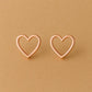 Sterling Silver Heart Stud Earrings: Minimalist Love Gift