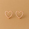 Sterling Silver Heart Stud Earrings: Minimalist Love Gift
