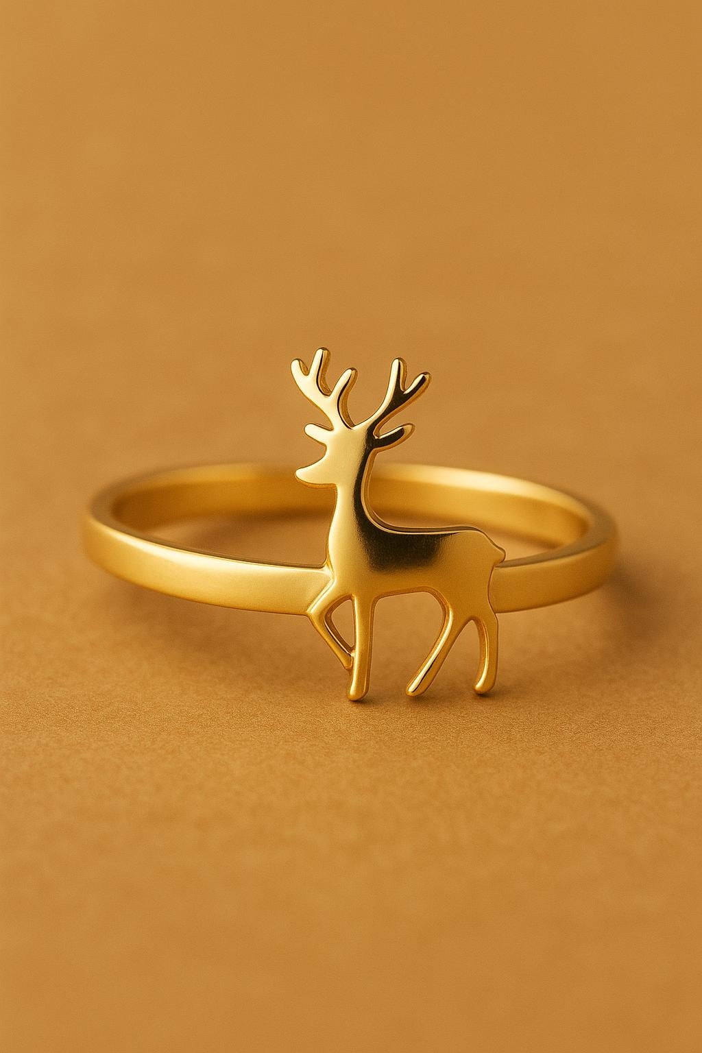 Deer Antler Sterling Silver Ring: Minimalist Nature Jewelry