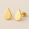 Sterling Silver Raindrop Stud Earrings: Minimalist Teardrop Jewelry