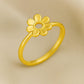 Sterling Silver Daisy Ring: Dainty Flower Band, Minimalist Jewelry
