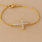 Cross Bracelet Silver 925 | Dainty CZ Stone Chain Faith Jewelry for Women