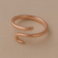 Sterling Silver Spiral Ring | Adjustable Open Wrap Band | Minimalist Gift Jewelry