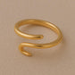 Sterling Silver Spiral Ring | Adjustable Open Wrap Band | Minimalist Gift Jewelry
