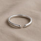 Sterling Silver Open Ring | Minimalist Adjustable Band | Modern Unisex Gift Jewelry