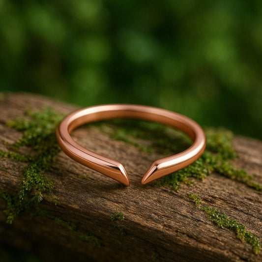 Sterling Silver Open Ring | Minimalist Adjustable Band | Modern Unisex Gift Jewelry