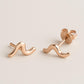 Sterling Silver Wave Stud Earrings: Minimalist Everyday Jewelry